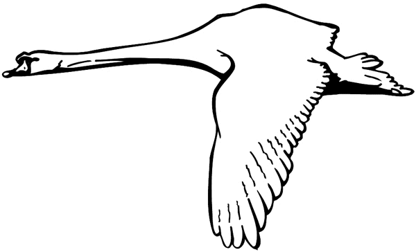 Goose in flight vinyl sticker. Customize on line.      Animals Insects Fish 004-1136  